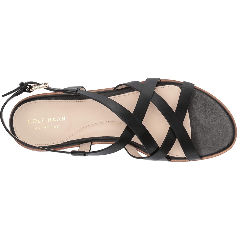 Cole Haan Analeigh Grand Strappy Sandal Black Leather